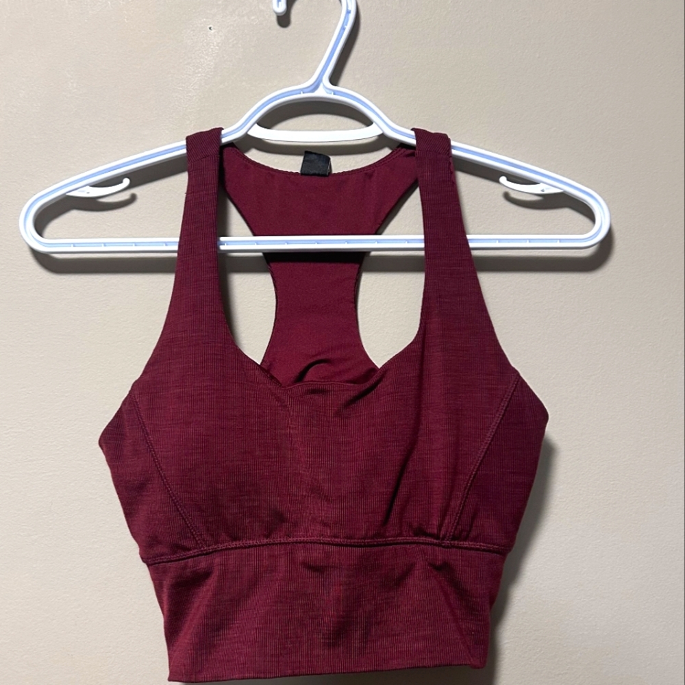 Burgundy 90 Degree Sports Bra Size Small